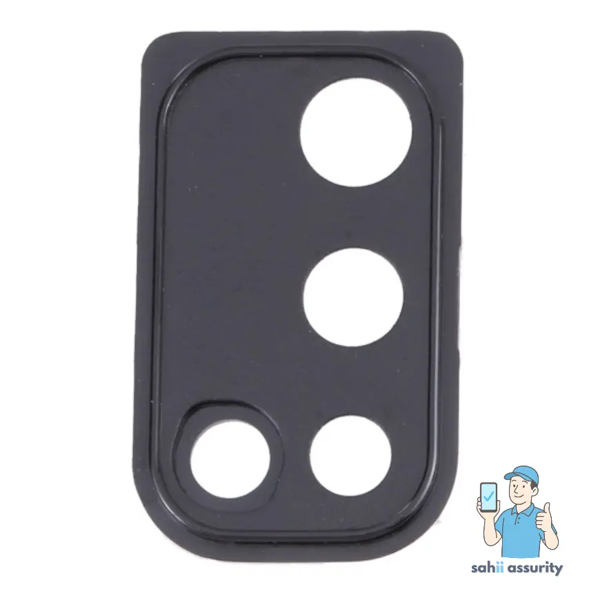 Camera Lens Glass with Frame for Samsung Galaxy M21 Black